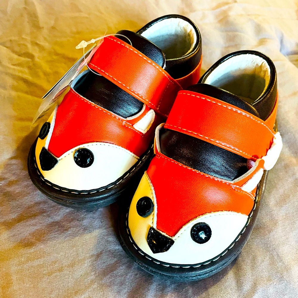 Wee squeak shoes. Brand new in box, smoke free pet friendly home, size 4.